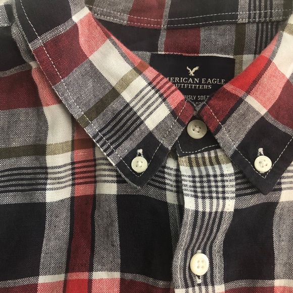 American Eagle Outfitters Other - American Eagle long-sleeve plaid button-up shirt